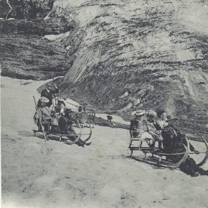 Sclitteln am Eigergletscher 1905