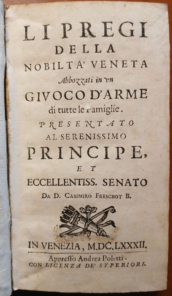 libro antico 1682