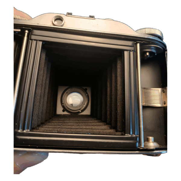 Macchina fotografica Agfa Isolette III con custodia originale