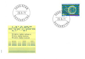 Busta FDC Svizzera 1971 Radio Svizzera 40c