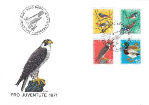 FDC Pro Juventute 1971 serie completa con 4 francobolli