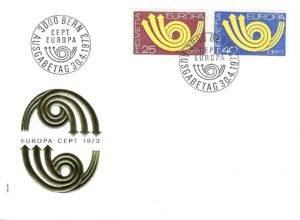 FDC Svizzera 1973 – Europa CEPT con serie completa FDC Svizzera 1973 Europa CEPT serie completa francobolli
