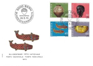 FDC Svizzera 1973 Pro Patria – serie completa FDC Svizzera 1973 Pro Patria serie completa con annullo Bern