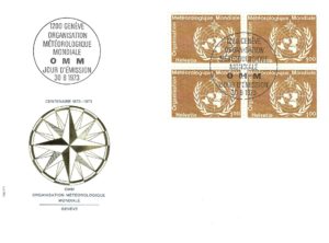 Busta primo giorno Organisation Météorologique Mondiale 1973 Svizzera Busta primo giorno Organisation Météorologique Mondiale 1973 Svizzera francobolli 1.00 CHF