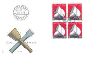 Busta primo giorno Svizzera 1974 CEPT Europa 30c Max Bill