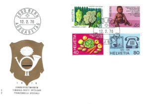 Busta primo giorno Svizzera 1976 francobolli speciali Helvetia Busta primo giorno Svizzera 1976 francobolli speciali Helvetia