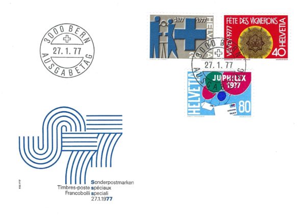 Svizzera 1977 Francobolli speciali – Serie completa Francobollo Svizzera 1977 Francobolli speciali Sonderpostmarken