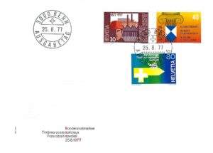 Francobollo Svizzera 1977 Sonderpostmarken Serie 3 valori