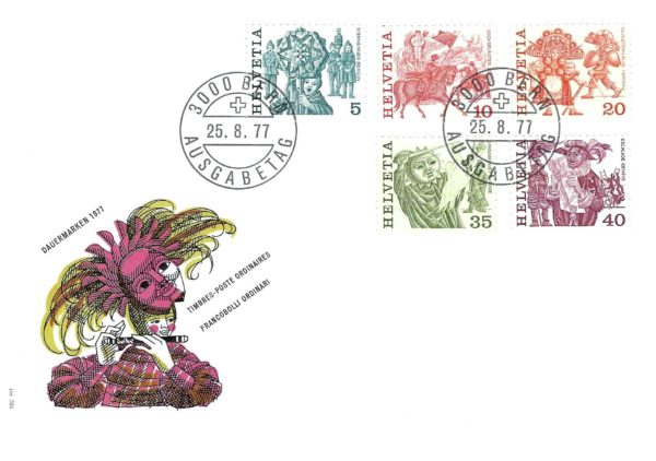 FDC Svizzera 1977 – Serie Costumi e Tradizioni con annullo di Berna