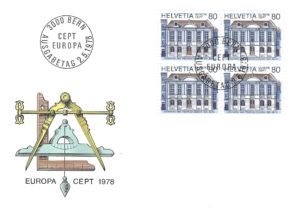 FDC Svizzera 1978 – Serie Europa CEPT UPU Berna