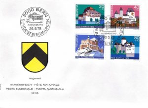 Francobolli Svizzera 1978 – Pro Patria Castelli Svizzeri FDC Svizzera 1978 – Serie Pro Patria Castelli Svizzeri