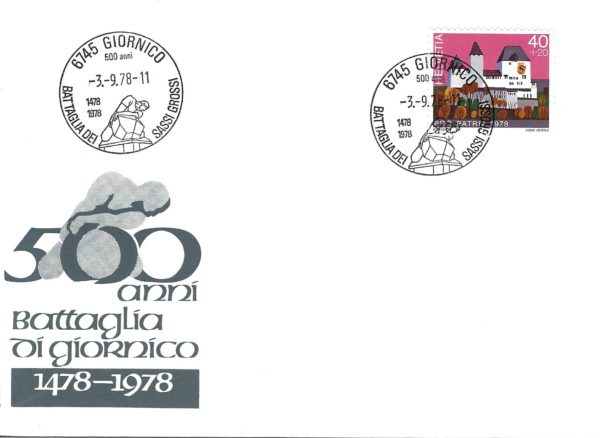 Obliterazione speciale Giornico 1978 – Battaglia dei Sassi Grossi