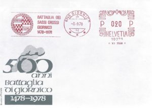 Obliterazione speciale Giornico 1978 – Battaglia dei Sassi Grossi