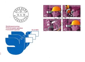 FDC Svizzera 1978 – Serie Lavorare in sicurezza con annullo di Berna