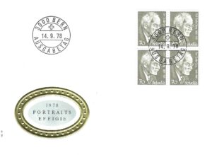 FDC Svizzera 1978 Carl Gustav Jung FDC Svizzera 1978 Carl Gustav Jung con blocco da quattro francobolli