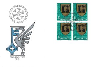 FDC Svizzera 1978 Pro Juventute blocco Aarburg 20+10
