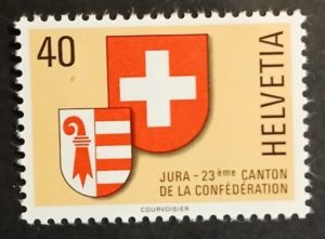 Francobollo Svizzera 1978 Jura 23° Cantone 40c