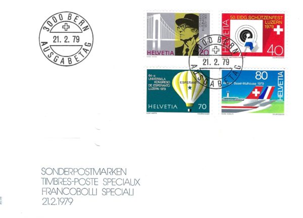 FDC Svizzera 1979 francobolli speciali serie completa