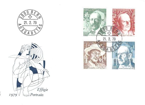 Busta Primo Giorno Effigie Portraits 1979 Busta Primo Giorno Effigie Portraits 1979 Svizzera