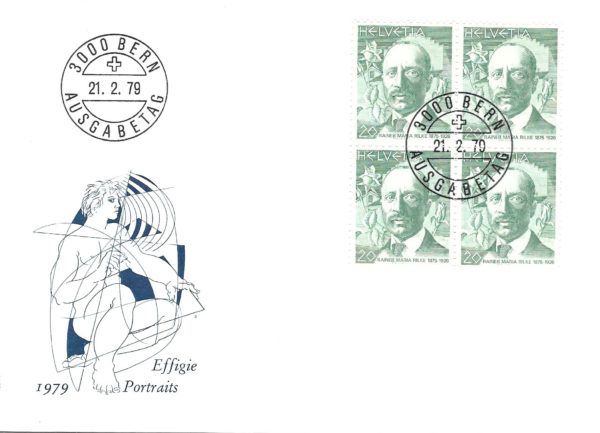 Busta Primo Giorno Rainer Maria Rilke 1979 Svizzera