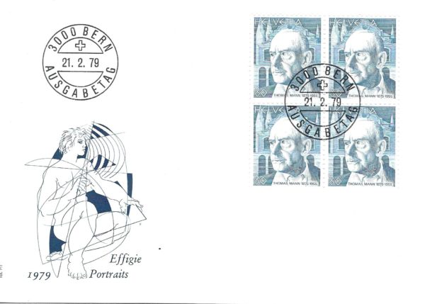 Busta Primo Giorno Thomas Mann 1979 Busta Primo Giorno Thomas Mann 1979 Svizzera