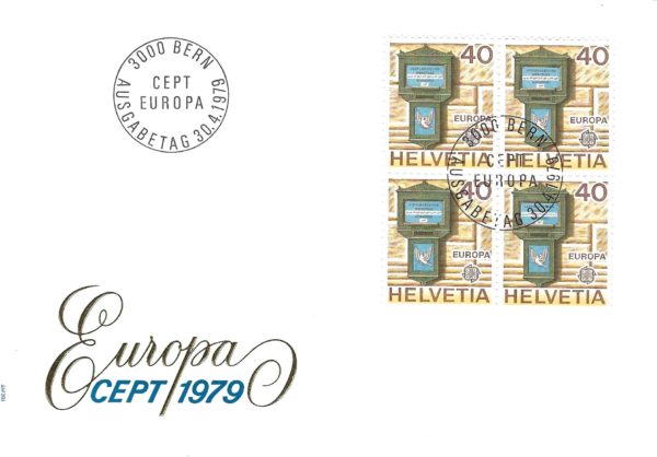 Busta Primo Giorno Europa CEPT 1979 Busta Primo Giorno Europa CEPT 1979 Cassetta Postale Svizzera