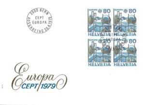 Busta Primo Giorno Europa CEPT 1979 Busta Primo Giorno Europa CEPT 1979 Centrale Elettrica Svizzera