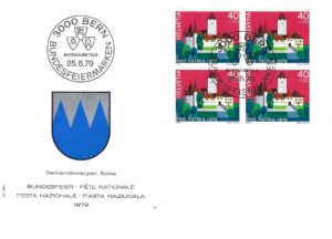 Busta Pro Patria 1979 Spiez Busta Primo Giorno Pro Patria 1979 Spiez