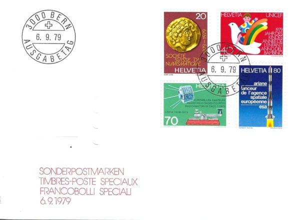 Busta Primo Giorno Francobolli Speciali Svizzera 1979
