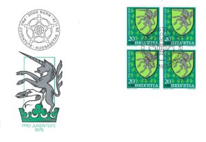 FDC Svizzera 1979 Pro Juventute stemma Cadro