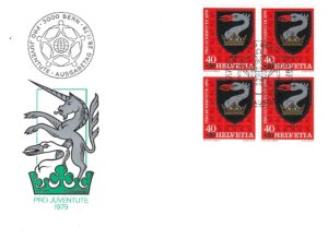 FDC Svizzera 1979 Pro Juventute stemma Rüte