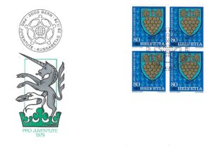 FDC Svizzera 1979 Pro Juventute stemma Perroy