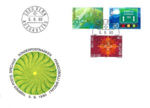 Busta Primo Giorno Svizzera 1980 – Francobolli Speciali FDC Busta Primo Giorno Svizzera 1980 con francobolli speciali.