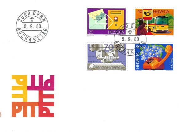 Busta FDC PTT 1980 Busta FDC PTT 1980 con serie di francobolli