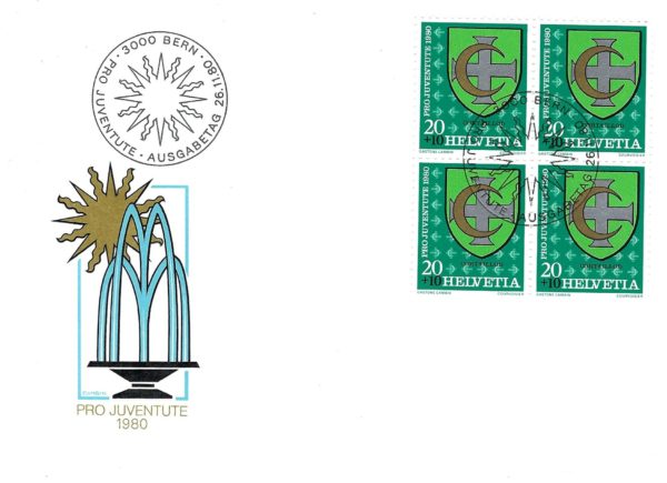 Busta FDC Pro Juventute 1980 – Cortaillod Busta FDC Pro Juventute 1980 Cortaillod