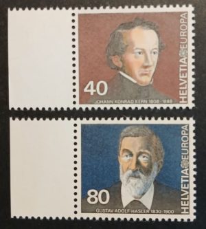 Francobolli Svizzera 1980 Europa CEPT Kern e Hasler MNH