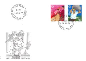 FDC Svizzera CEPT Europa 1981 Serie completa Busta primo giorno Svizzera CEPT Europa 1981 con serie 40c e 80c