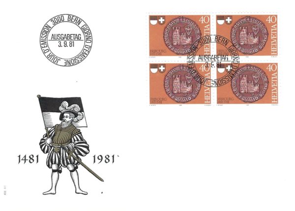 FDC Svizzera 1981 Friburgo serie commemorativa