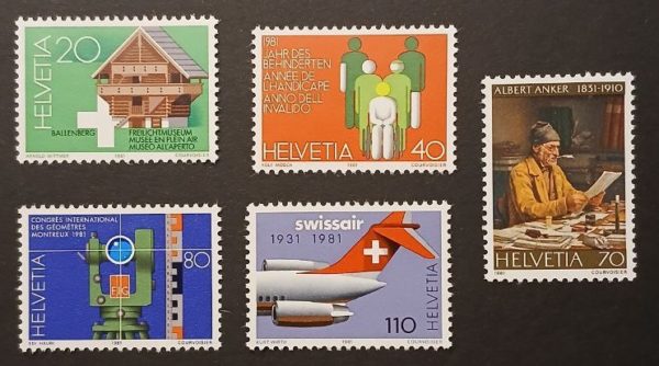Set francobolli Svizzera 1981 non circolati Set francobolli Svizzera 1981 non circolati temi vari