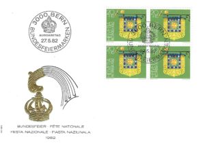 SERIE-82-274 FDC Svizzera 1982 Pro Patria serie completa singola