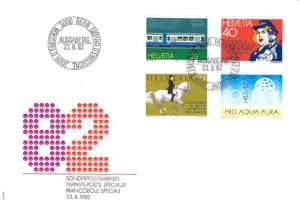 SERIE-82-289 FDC Svizzera 1982 serie francobolli speciali completa