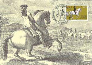 SERIE-82-293-1 Cartolina Svizzera 1982 campionato del mondo di dressage