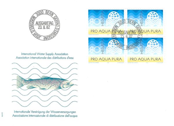 SERIE-82-294 FDC Svizzera 1982 Pro Aqua Pura