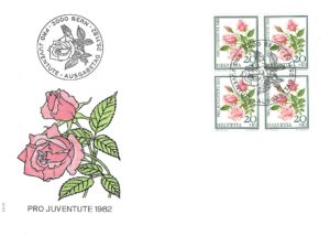 SERIE-82-299 FDC Svizzera 1982 Pro Juventute quartina 20+10