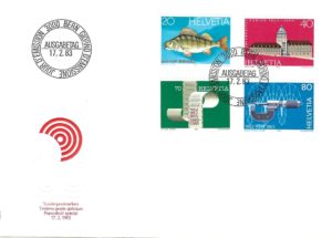 FDC Svizzera 1983 – serie speciale con francobolli da 20, 40, 70, 80 e annullo 17.2.83 FDC Svizzera 1983 emissioni speciali – serie completa con annullo