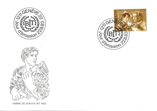 Busta FDC Svizzera 1983 servizio BIT valore 120 FDC 1983 servizio BIT 120