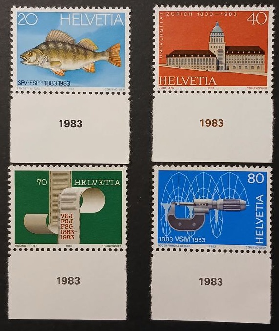 Francobolli svizzeri 1983 dedicati ad associazioni e istituzioni Svizzera 1983 – Serie commemorativa associazioni