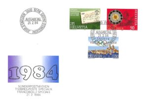 FDC Svizzera 1984 serie speciale 1984 con valori 25, 50 e 80 Rp FDC Svizzera 1984 – Serie Speciale – Valori 25, 50 e 80